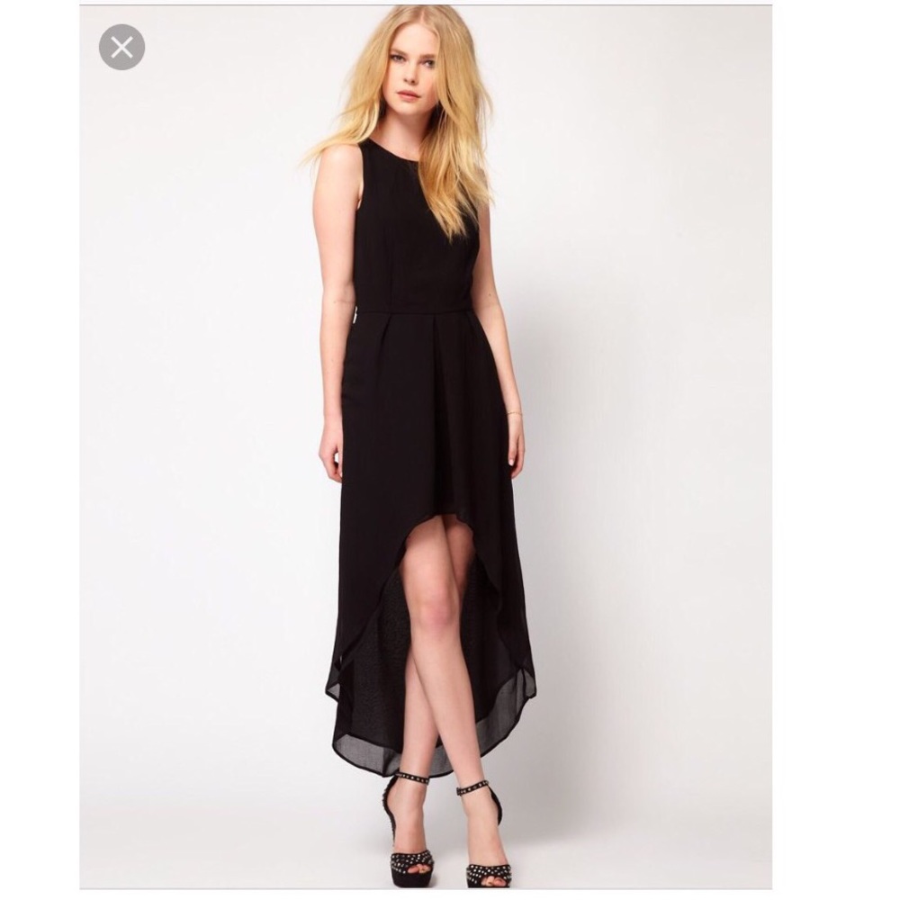 Mango high low chiffon dress
